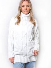 Load image into Gallery viewer, Turtleneck Soft Woven Knit Sweater - Athena&#39;s Fashion Boutique
