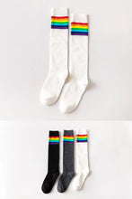 Load image into Gallery viewer, Long Rainbow Knee Socks - Athena&#39;s Fashion Boutique
