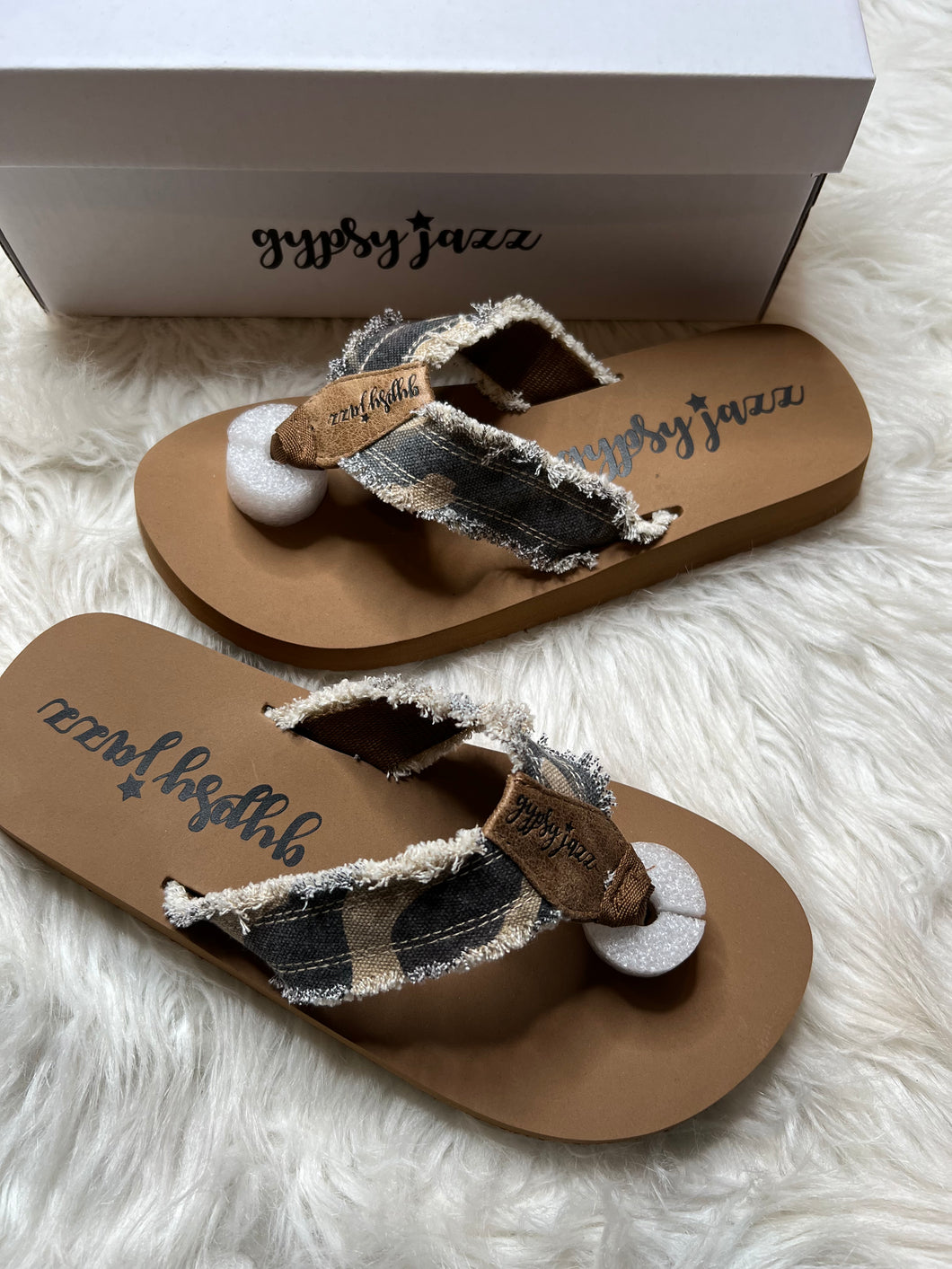 Gypsy Jazz Camo Encore Sandals - Athena's Fashion Boutique