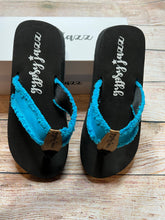 Load image into Gallery viewer, Turquoise Encore by Gypsy Jazz Flip Flops - Athena&#39;s Fashion Boutique
