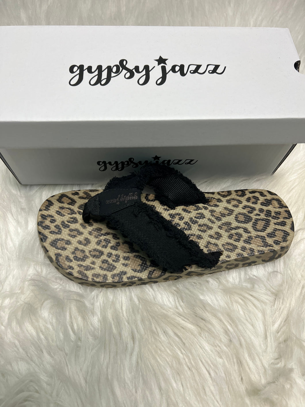 Tallulah Black Leopard Gypsy Jazz Sandals - Athena's Fashion Boutique