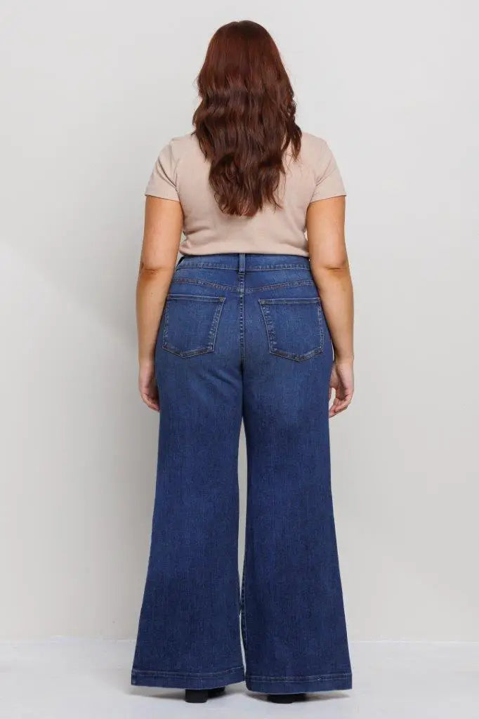 Women's Plus Size Classic Mid Rise Flare Jeans – Athena's Fashion Boutique